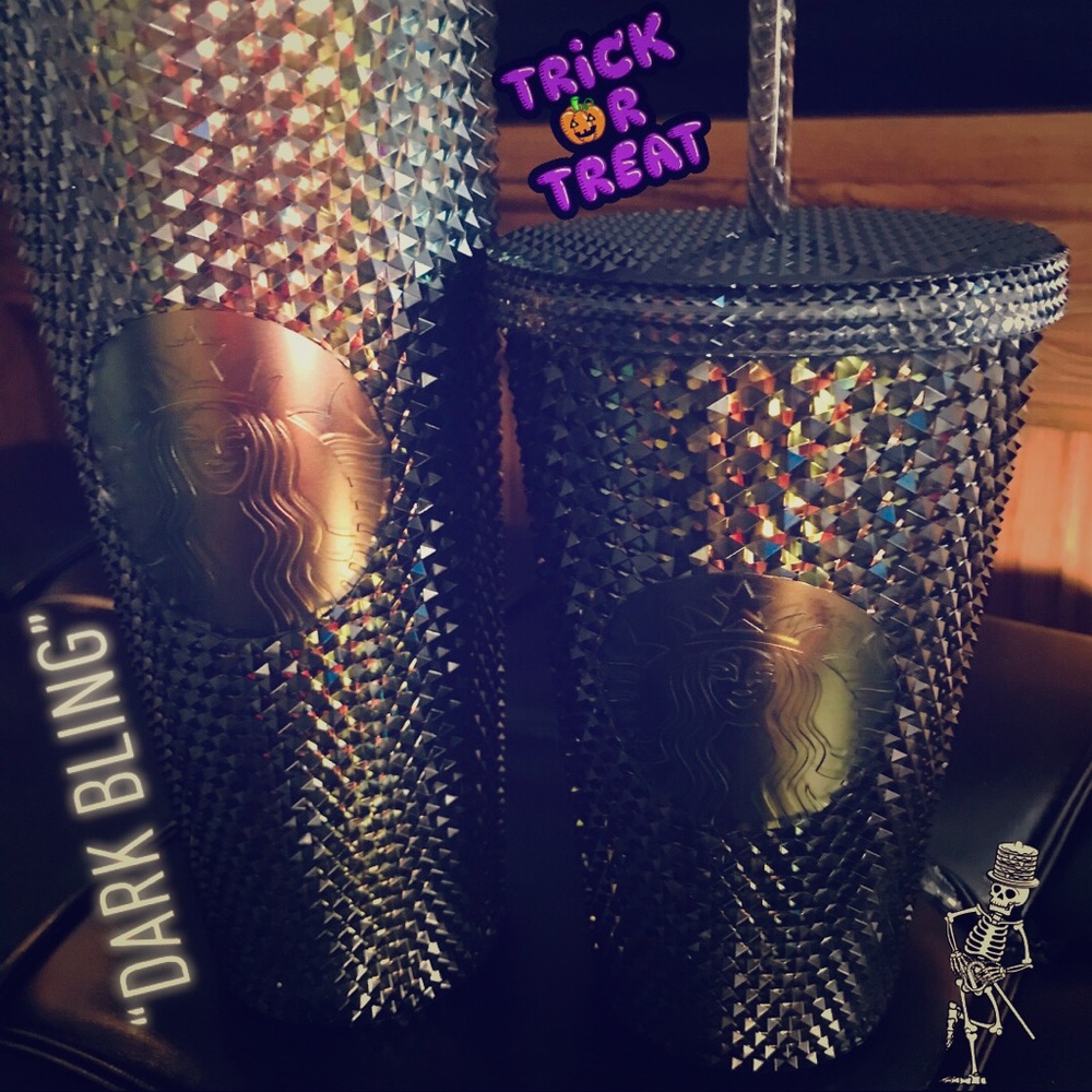 Starbucks Dark Bling Grande size + Venti included! - Picture 1 of 4